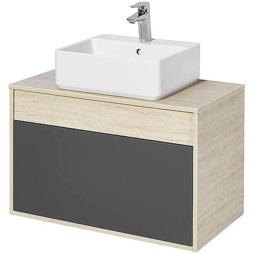 Тумба под раковину Aquaton Лофт Урбан 80 серый графит, дуб орегон 1A247601LQX60 Тумба под раковину Aquaton Лофт Урбан 80 серый графит, дуб орегон 1A247601LQX60