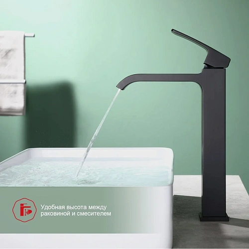 Смеситель для раковины Raglo R02.15.06, черный Смеситель для раковины Raglo R02.15.06, черный