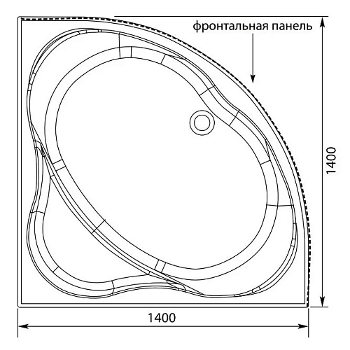 Акриловая ванна Aquanet Palau 140x140 00204021 Акриловая ванна Aquanet Palau 140x140 00204021