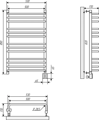 Полотенцесушитель электрический EWRIKA Кассандра Pd 80x50 R, белый 510502 Полотенцесушитель электрический EWRIKA Кассандра Pd 80x50 R, белый 510502
