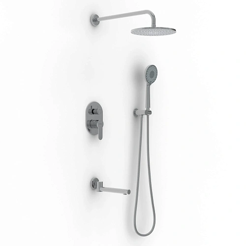 Душевая система BERGES NARDIS 3R встраиваемая, поворотный излив, хром 071013 Душевая система BERGES NARDIS 3R встраиваемая, поворотный излив, хром 071013