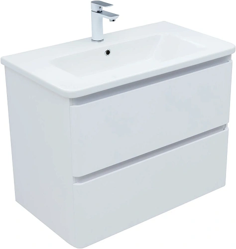 Тумба под раковину Aquanet Эмбер 80 белый матовый 00330467 напольная/подвесная Тумба под раковину Aquanet Эмбер 80 белый матовый 00330467 напольная/подвесная