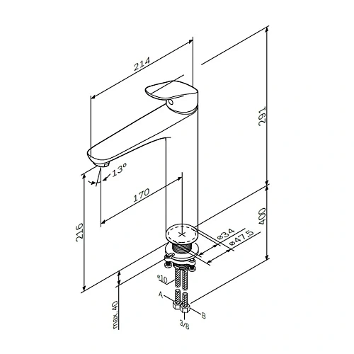 Смеситель для раковины AM.PM Like F8092000 хром Смеситель для раковины AM.PM Like F8092000 хром