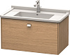 Картинка анонса товара «тумба под раковину duravit brioso br404201052 подвесная 82 см европейский дуб»