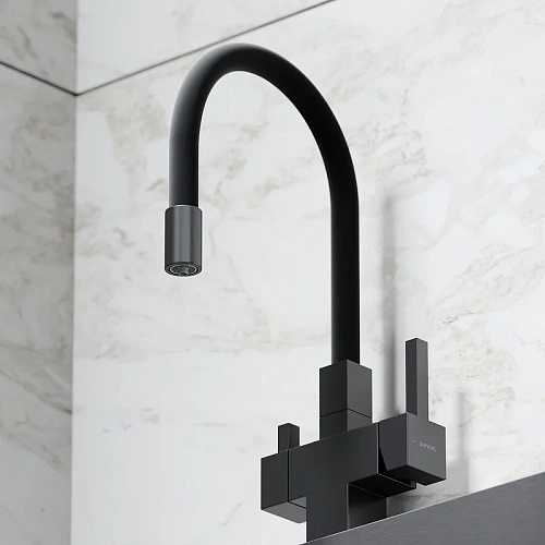 Смеситель для кухни Sancos Arno SC4005MB под фильтр, черный матовый Смеситель для кухни Sancos Arno SC4005MB под фильтр, черный матовый