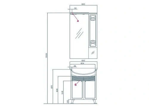 Тумба с раковиной Aquaton Домус 65 (1A0552K0DO010) белая Тумба с раковиной Aquaton Домус 65 (1A0552K0DO010) белая