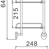 Полка Haiba HB1607-3 стеклянная 3-яруснаяс круглыми ножками Полка Haiba HB1607-3 стеклянная 3-яруснаяс круглыми ножками