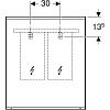 Зеркало Geberit Option Plus 501.072.00.1, 75 х 70 см, со светодиодной подсветкой Зеркало Geberit Option Plus 501.072.00.1, 75 х 70 см, со светодиодной подсветкой