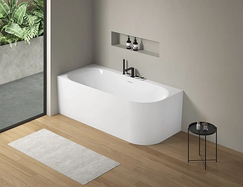 Акриловая ванна Vincea VBT-704-1800-L 1800x800x585, белая, левая, щелевой перелив, слив белый Акриловая ванна Vincea VBT-704-1800-L 1800x800x585, белая, левая, щелевой перелив, слив белый