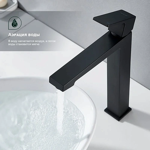 Смеситель для раковины Splenka S01.15.06, черный Смеситель для раковины Splenka S01.15.06, черный