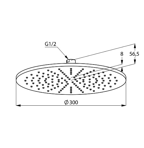 Верхний душ Kludi A QA 300 64330N5-00 брашированный никель Верхний душ Kludi A QA 300 64330N5-00 брашированный никель