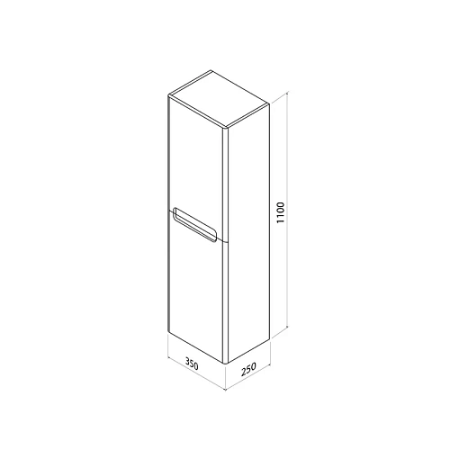 Шкаф-пенал IDDIS Edifice 35 см белый (EDI35W0i97) подвесной Шкаф-пенал IDDIS Edifice 35 см белый (EDI35W0i97) подвесной
