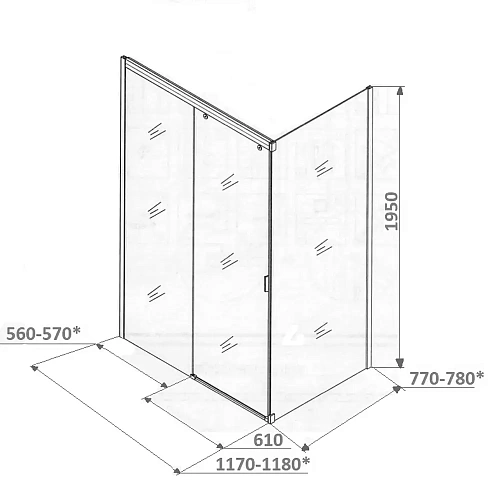 Душевой уголок Ceruttispa MARBELLA 120 L без поддона 80x120x190 Душевой уголок Ceruttispa MARBELLA 120 L без поддона 80x120x190