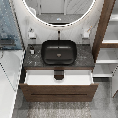 Тумба со столешницей и раковиной BelBagno ETNA 100 etna100rw-kepmno-1302h301-set подвесная ETNA100RW-KEPMNO-1302H301-SET Тумба со столешницей и раковиной BelBagno ETNA 100 etna100rw-kepmno-1302h301-set подвесная ETNA100RW-KEPMNO-1302H301-SET