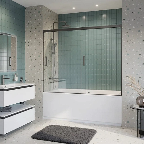 Шторка на ванну CEZARES TANDEM-SOFT-VF-2-180/145-C-GM-IV цвет профиля оружейная сталь стекло прозрачное Шторка на ванну CEZARES TANDEM-SOFT-VF-2-180/145-C-GM-IV цвет профиля оружейная сталь стекло прозрачное