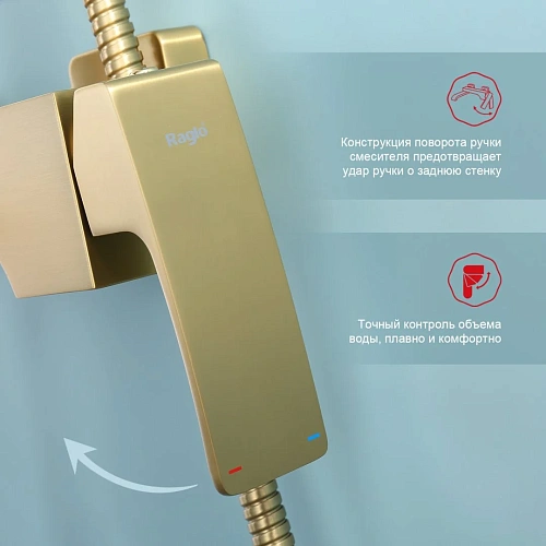 Душевая система Raglo R02.24.03, золотой сатин Душевая система Raglo R02.24.03, золотой сатин