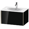 Картинка анонса товара «тумба под раковину duravit xviu xv40330b140 подвесная 71 см черный глянцевый»