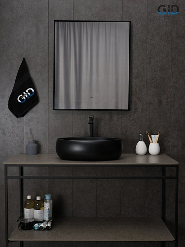 Раковина Gid Bm9030b 53372 накладная черная матовая 48x34x15 Раковина Gid Bm9030b 53372 накладная черная матовая 48x34x15