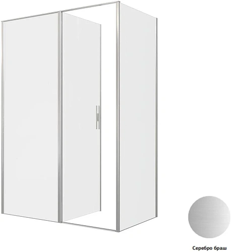 Душевой уголок Allen Brau Priority 140x80 3.31035.BA + 3.31041.BA серебро браш Душевой уголок Allen Brau Priority 140x80 3.31035.BA + 3.31041.BA серебро браш