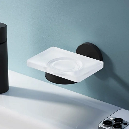 Мыльница AM.PM X-Joy A85A34222, стеклянная черный Мыльница AM.PM X-Joy A85A34222, стеклянная черный