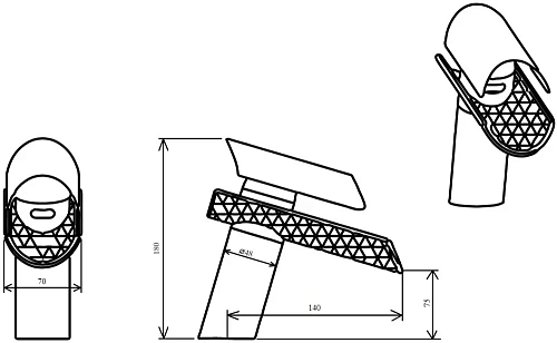 Смеситель для раковины Boheme HYPNOSE 231-G Смеситель для раковины Boheme HYPNOSE 231-G