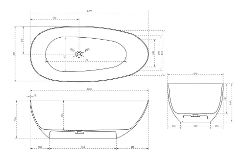 Ванна отдельностоящая ABBER AK9011-1.7 170x80 универсальная, черная карбон Ванна отдельностоящая ABBER AK9011-1.7 170x80 универсальная, черная карбон