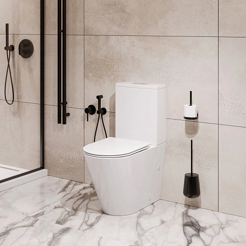 Унитаз напольный GROSSMAN GR-4458SQ 64x36x83,5 белый, безободковый, торнадо с тонкой крышкой Унитаз напольный GROSSMAN GR-4458SQ 64x36x83,5 белый, безободковый, торнадо с тонкой крышкой