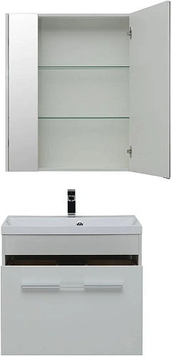 Тумба под раковину Aquanet Августа 75 белый (ручки хром) 00274144 Тумба под раковину Aquanet Августа 75 белый (ручки хром) 00274144