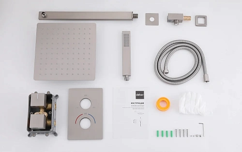 Душевая система ABBER Daheim AF8251SP скрытого монтажа без излива, термостат, сатин Душевая система ABBER Daheim AF8251SP скрытого монтажа без излива, термостат, сатин