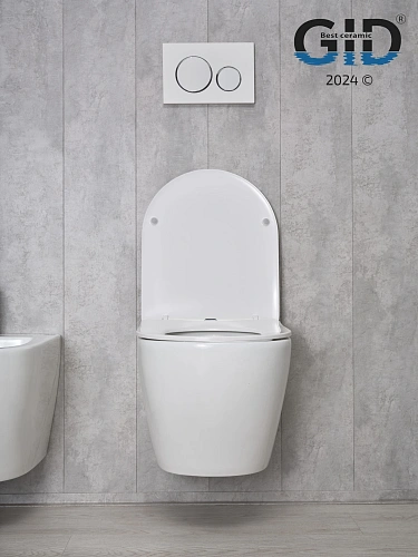 Унитаз подвесной Gid Tr2198 61107Y белый 49x36x35.5 с крышкой микролифт Унитаз подвесной Gid Tr2198 61107Y белый 49x36x35.5 с крышкой микролифт