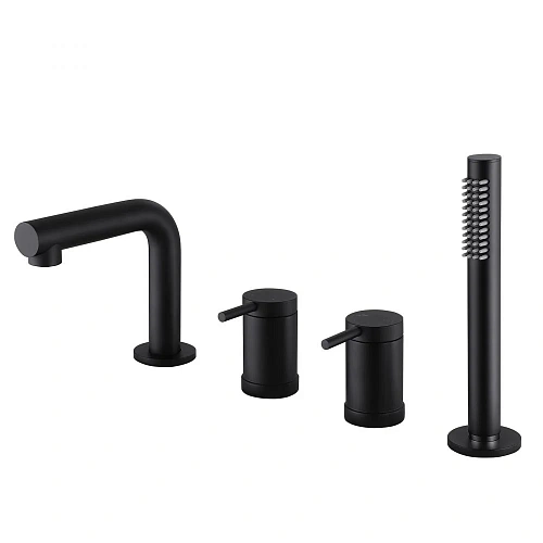 Смеситель на борт ванны ABBER Emotion AF8813B черный матовый Смеситель на борт ванны ABBER Emotion AF8813B черный матовый