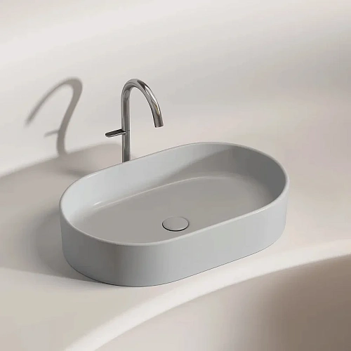 Раковина Ceramica Nova ELEMENT CN6048MSG серый матовый накладная Раковина Ceramica Nova ELEMENT CN6048MSG серый матовый накладная