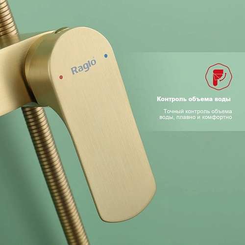 Душевая система Raglo R03.24.03, золотой сатин Душевая система Raglo R03.24.03, золотой сатин