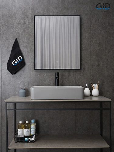 Раковина Gid Gm1344 52236 накладная серая матовая 61x35.5x14 Раковина Gid Gm1344 52236 накладная серая матовая 61x35.5x14
