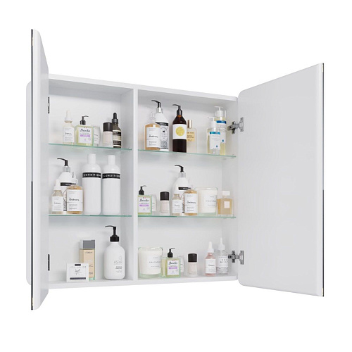 Зеркальный шкаф Lemark ELEMENT 90х80 см с подсветкой, с розеткой, белый LM90ZS-E Зеркальный шкаф Lemark ELEMENT 90х80 см с подсветкой, с розеткой, белый LM90ZS-E