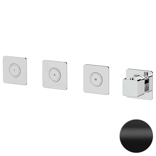 Смеситель для душа Remer Absolute AU99D3PKBNO термостатический, черный матовый Смеситель для душа Remer Absolute AU99D3PKBNO термостатический, черный матовый