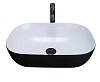 Раковина GROSSMAN Color GR-4041BW (460x320x140) черная белая внутри