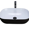 Раковина GROSSMAN Color GR-4041BW (460x320x140) черная белая внутри Раковина GROSSMAN Color GR-4041BW (460x320x140) черная белая внутри