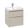 Картинка анонса товара «тумба под раковину villeroy &amp; boch subway 3.0 с подсветкой cashmere grey / cashmere grey c578l0vn»