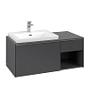 Картинка анонса товара «тумба под раковину villeroy &amp; boch subway 3.0 graphite / graphite c57200vr»