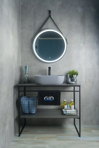 Раковина Gid Gm1302 53336 накладная серая матовая 50x40x14 Раковина Gid Gm1302 53336 накладная серая матовая 50x40x14