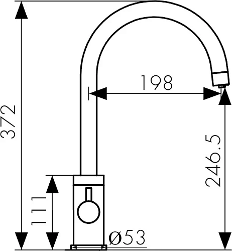 Смеситель для кухни Kaiser 26744-9 под фильтр, черный матовый Смеситель для кухни Kaiser 26744-9 под фильтр, черный матовый