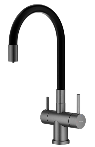 Смеситель для кухни Splenka S70.64.09 с гибким изливом с подключением к фильтру, графит Смеситель для кухни Splenka S70.64.09 с гибким изливом с подключением к фильтру, графит