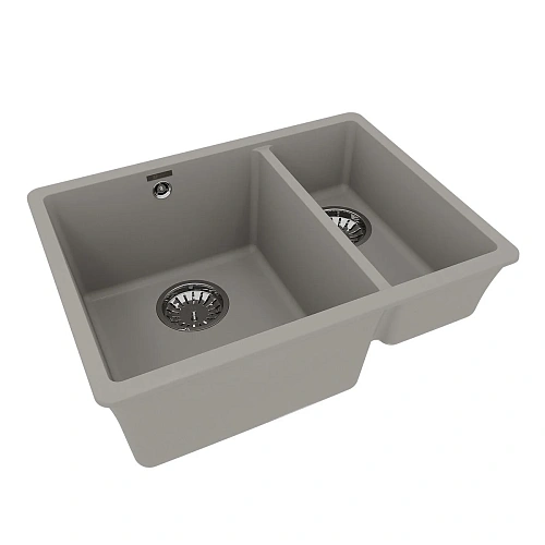 Кухонная мойка Lemark SINARA 550.2-U встраиваемая снизуз кварцгранита, грей 9910081 Кухонная мойка Lemark SINARA 550.2-U встраиваемая снизуз кварцгранита, грей 9910081