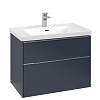 Картинка анонса товара «тумба под раковину villeroy &amp; boch subway 3.0 с подсветкой marine blue / marine blue c574l0vq»