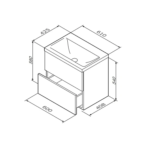 Тумба под раковину AM.PM Gem M90FHX06022WG подвесная, 60 см push-to-open, белый Тумба под раковину AM.PM Gem M90FHX06022WG подвесная, 60 см push-to-open, белый