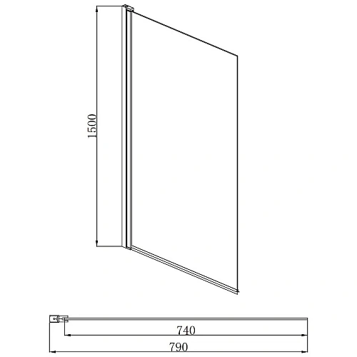 Шторка на ванну Aquatek поворотная 800X1500 профиль хром, стекло прозрачное AQ DEL SBA 08015CH Шторка на ванну Aquatek поворотная 800X1500 профиль хром, стекло прозрачное AQ DEL SBA 08015CH