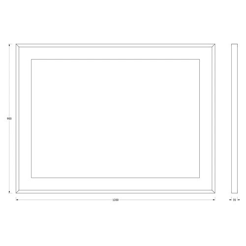 Зеркало Evoform Ledside в багетной раме и LED-светильником BY 2212 120х90 см Зеркало Evoform Ledside в багетной раме и LED-светильником BY 2212 120х90 см