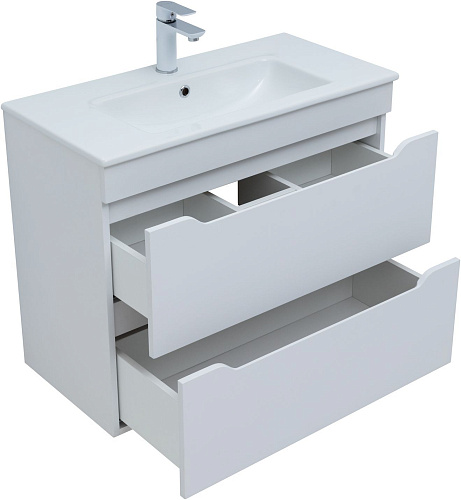 Тумба под раковину Aquanet Практика 80 белый матовый 00330459 напольная/подвесная Тумба под раковину Aquanet Практика 80 белый матовый 00330459 напольная/подвесная