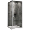 Душевой уголок ABBER Sonnenstrand AG04090-S80 90x80 см универсальный, профиль хром, стекло прозрачное